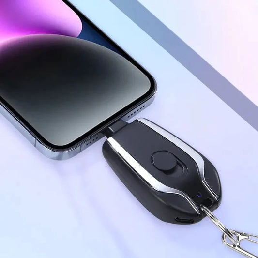 Mini emergency keychain charger